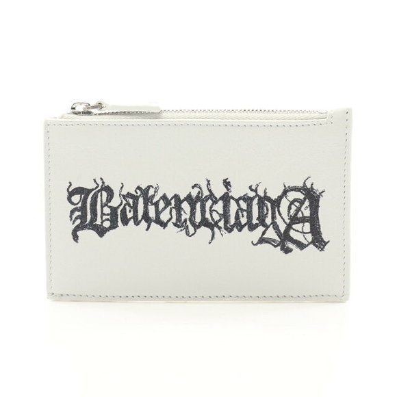 BALENCIAGA CASH Leather Wallet White - Picture 1 of 4
